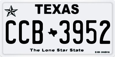 TX license plate CCB3952