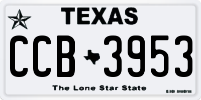 TX license plate CCB3953