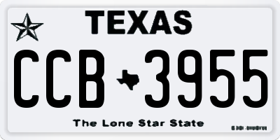 TX license plate CCB3955