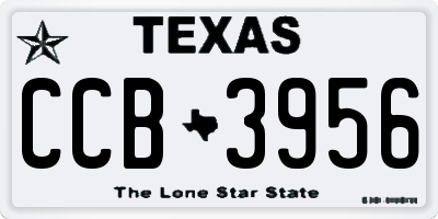 TX license plate CCB3956