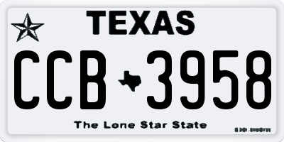 TX license plate CCB3958