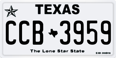 TX license plate CCB3959