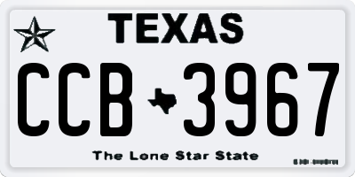 TX license plate CCB3967