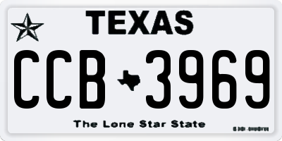 TX license plate CCB3969