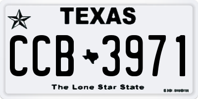 TX license plate CCB3971