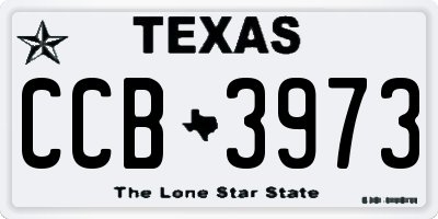 TX license plate CCB3973