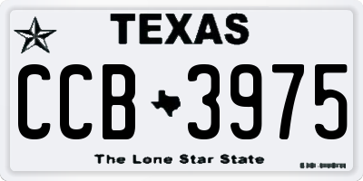 TX license plate CCB3975