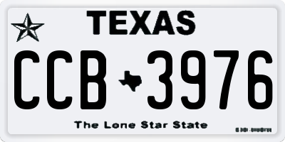 TX license plate CCB3976