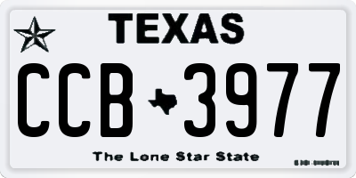 TX license plate CCB3977