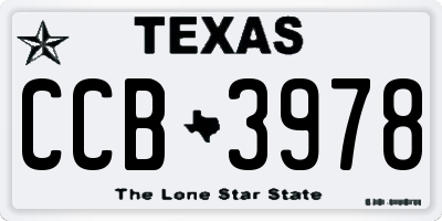 TX license plate CCB3978