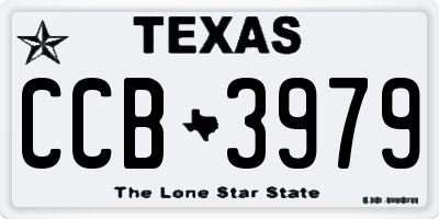 TX license plate CCB3979