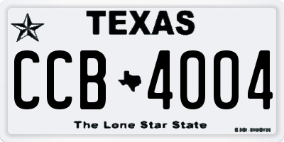 TX license plate CCB4004