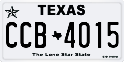 TX license plate CCB4015
