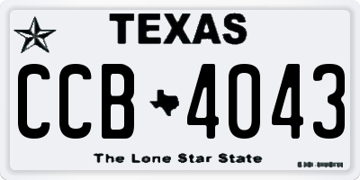 TX license plate CCB4043