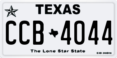 TX license plate CCB4044