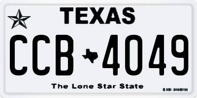 TX license plate CCB4049