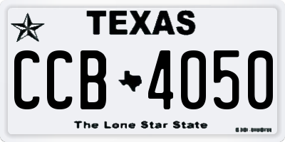TX license plate CCB4050