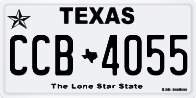 TX license plate CCB4055