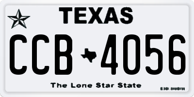 TX license plate CCB4056