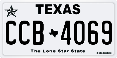 TX license plate CCB4069