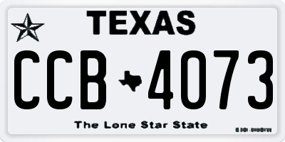 TX license plate CCB4073