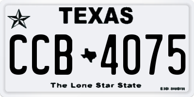 TX license plate CCB4075