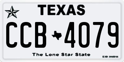 TX license plate CCB4079