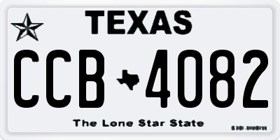 TX license plate CCB4082