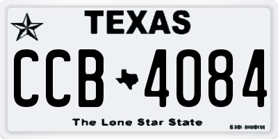 TX license plate CCB4084