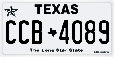 TX license plate CCB4089