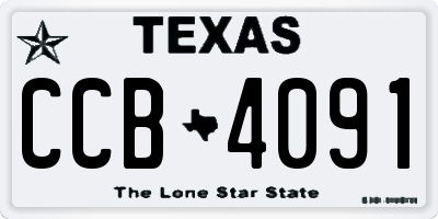 TX license plate CCB4091