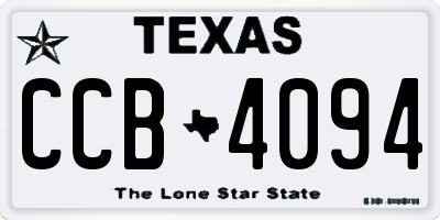 TX license plate CCB4094
