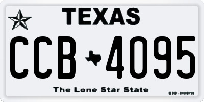 TX license plate CCB4095