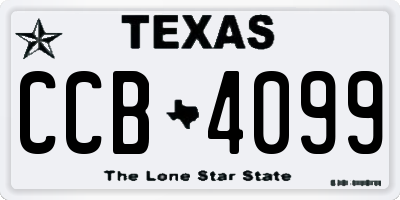 TX license plate CCB4099