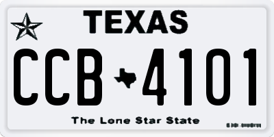 TX license plate CCB4101
