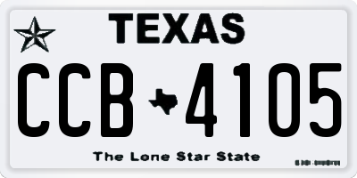 TX license plate CCB4105