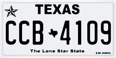 TX license plate CCB4109
