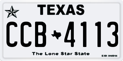 TX license plate CCB4113