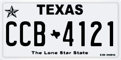 TX license plate CCB4121