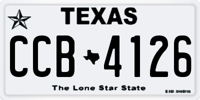 TX license plate CCB4126