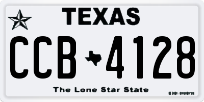 TX license plate CCB4128