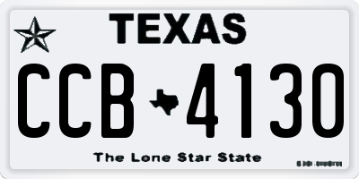 TX license plate CCB4130