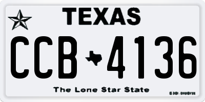 TX license plate CCB4136