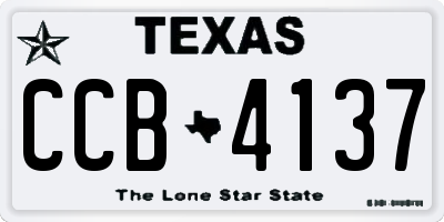 TX license plate CCB4137