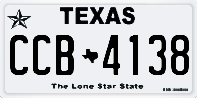 TX license plate CCB4138