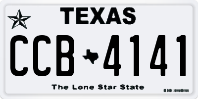 TX license plate CCB4141