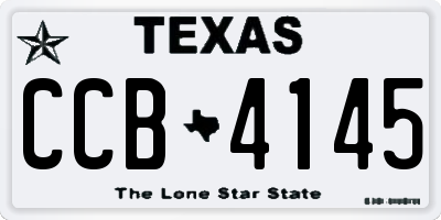 TX license plate CCB4145