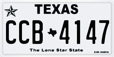 TX license plate CCB4147