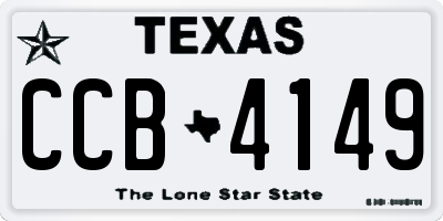 TX license plate CCB4149