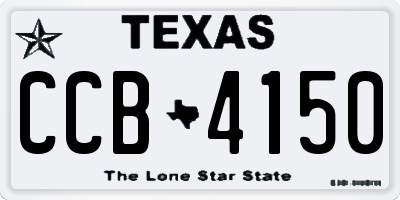 TX license plate CCB4150